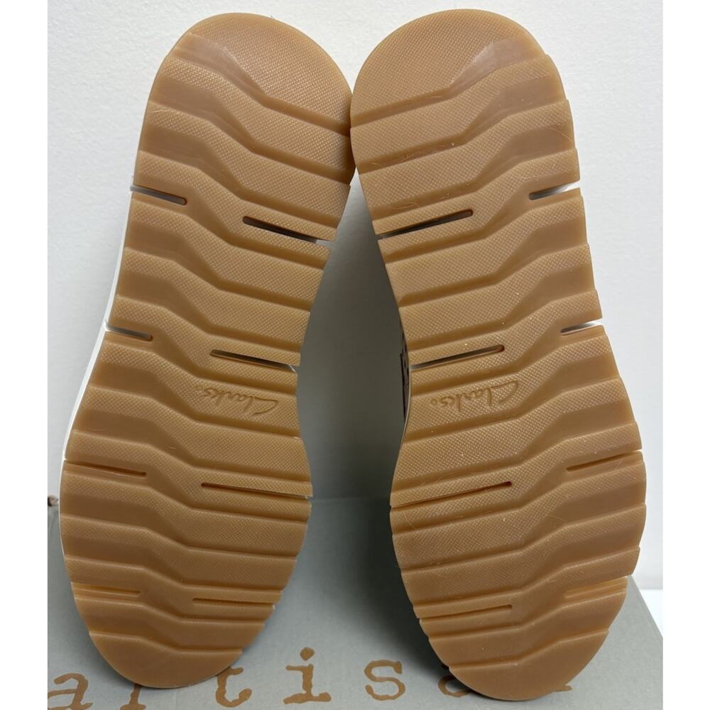 Clarks Artisan Womens Leather Platform Loafers Tan Sporty Comfort Size 8 - Picture 8 of 11